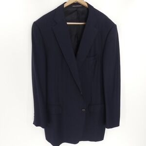 Ermenegildo Zegna Wool Sport Coat Blazer 3/2 Roll Dark Blue 46L